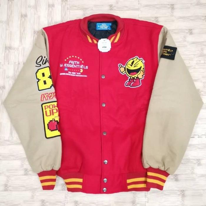 Varsity Jacket Power Pellet Faith Industries W.essentiels Pac-Man Pacman Size L