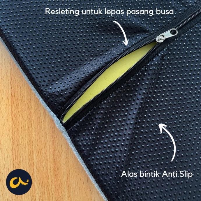 Sajadah Polos Tebal Bulu Tipis Putih Krem Aladeen - Dewasa Gratis Tas #Gratisongkir