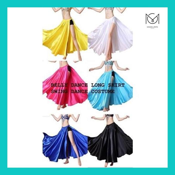 mlk_ belly dance / line dance / belly dance rok panjang satin / kostum danc