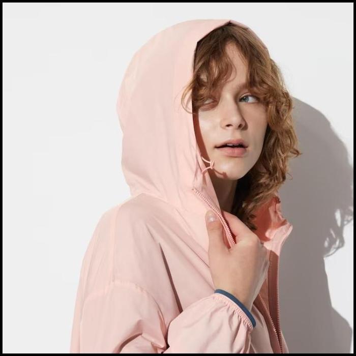 Terbaru Uniqlo Jaket Parka Saku Hoodie Wanita Pocketable Uniqlo 437048 Pink Original