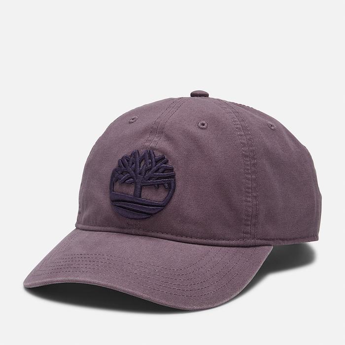 TIMBERLAND SOUNDVIEW COTTON CANVAS BASEBALL CAP PURPLE TOPI PRIA TOPI ORIGINAL