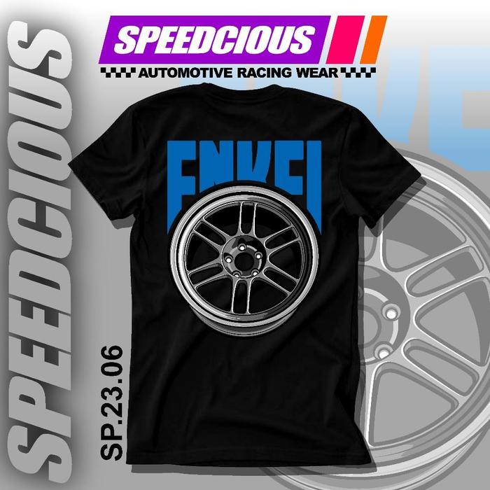 Kaos Velg Enkei RPF 1 SILVER Kaos Mobil Modifikasi Otomotif Racing Wear Cotton Combed 23.06