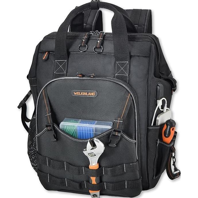 Promo Welkinland 55Pockets Tool Backpack Tool Bag Backpack Backpack Tool Bag Tool Back Pack Electric