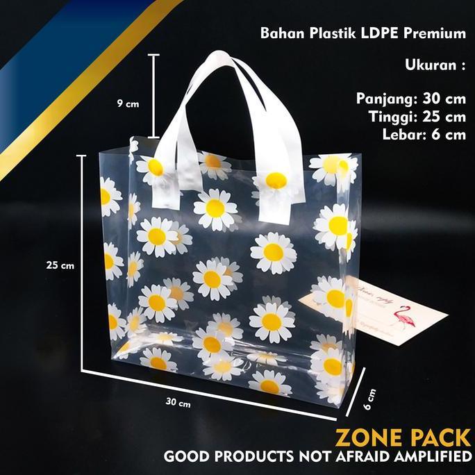 [10 PCS] TOTEBAG PLASTIK | PAPERBAG PLASTIK | KANTONG PLASTIK MODEL JINJING| GOODIEBAG PLASTIK | KAN