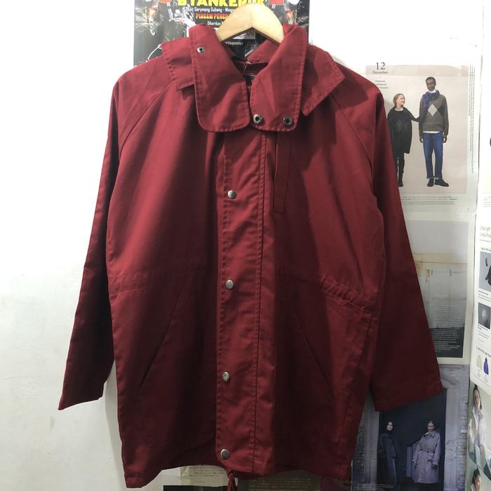 Parka Jaket Maroon Preloved