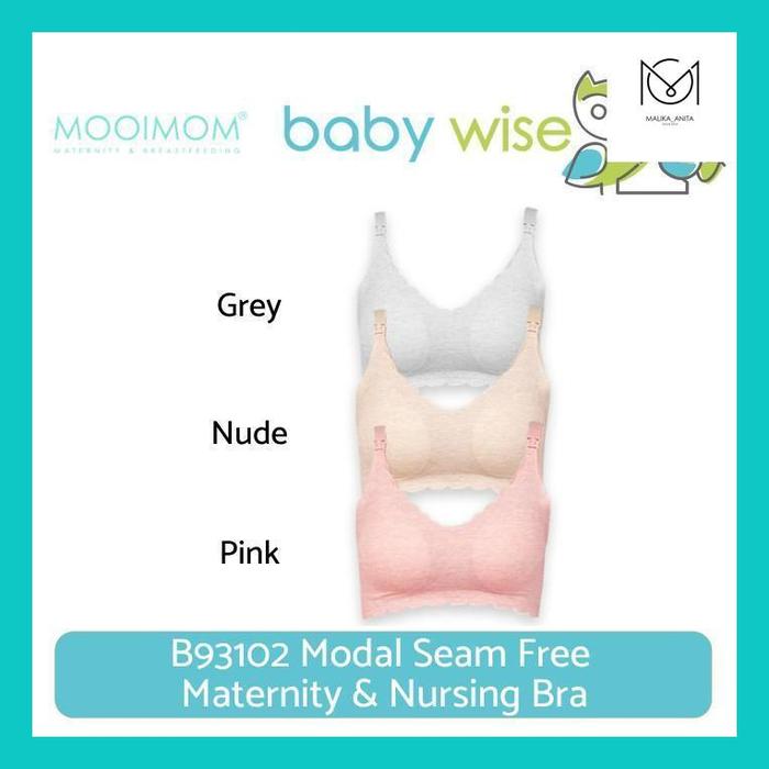 mlk_ mooimom modal seam free maternity & nursing bra - bra menyusui & hamil