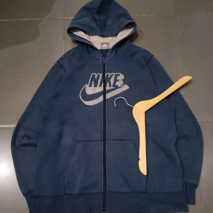 Zip Hoodie Nike center big logo bordir