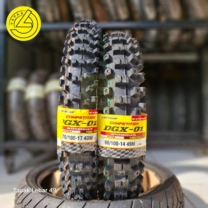 Ban DUNLOP DGX 01 PAKET Grasstrack 70.100.17 dan 90.100.14 Ring 17 dan Ring 14 Ban Offroad Motor Cro