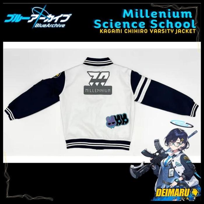 Ready Jaket Cosplay Varsity Kagami Chihiro Millenium Blue Archive Unisex Ani Best Quality Asli 100% 