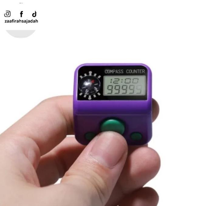 Tasbih Digital dengan kompas arah sholat dan jam