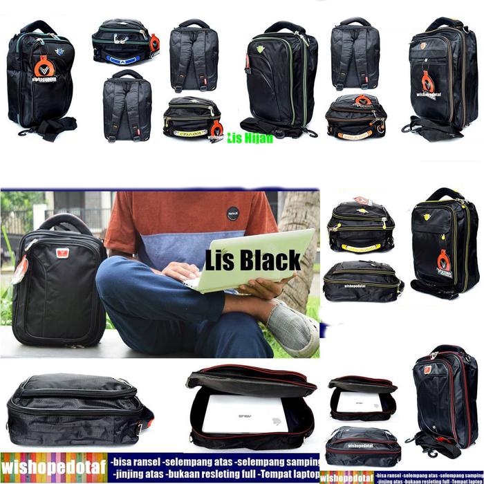 Tas pria Ransel 4in1 Vood Black