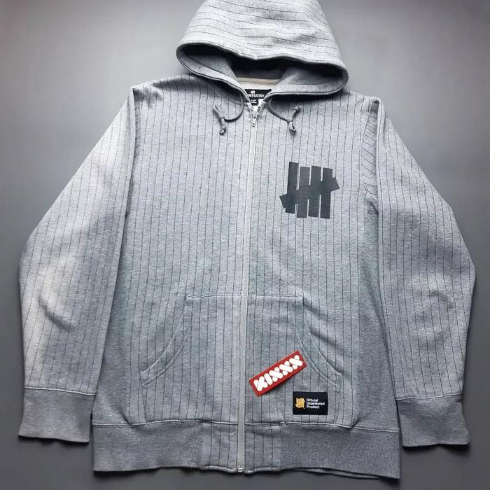Undefeated Zip Hoodie Jacket Grey