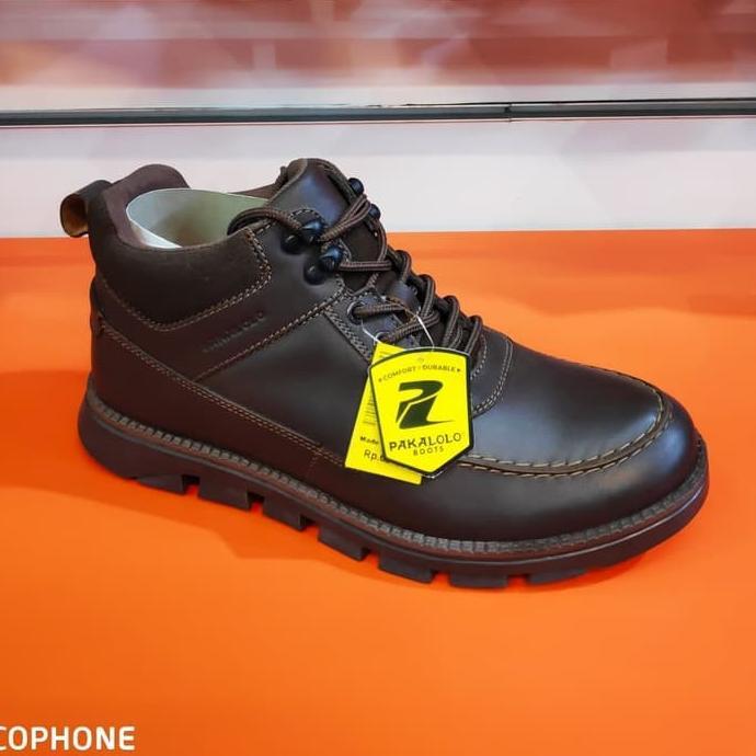 Sepatu Kulit Pakalolo Boots N08195 - Brown