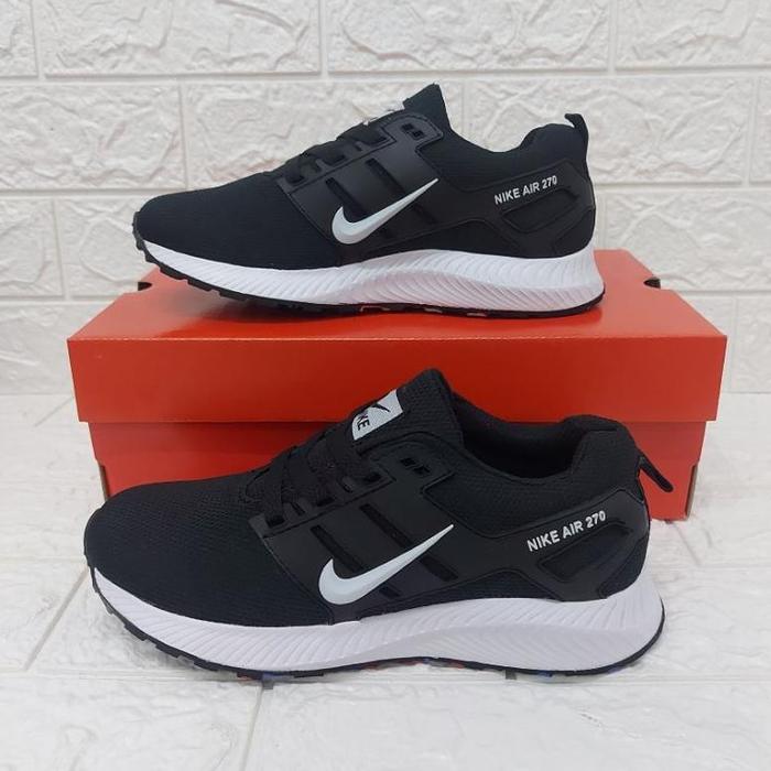 DISKON!! SEPATU SEKOLAH GRADE ORIGINAL NIKE AIR 270 MURAH HITAM PUTIH HITAM POLOS