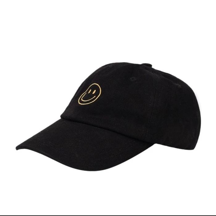 OhSome Topi Cap Baseball Emoji Fashion Smile Black / Beige