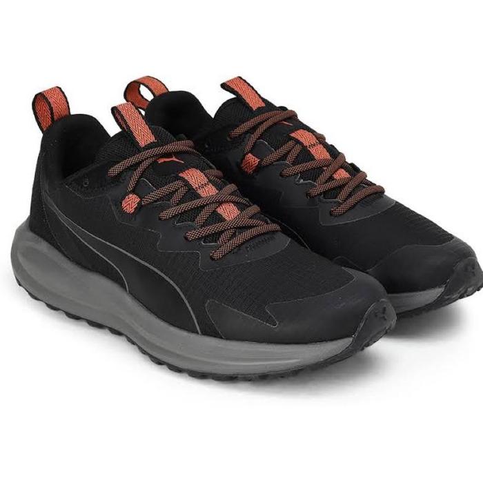 Sepatu Lari Twitch Runner Trail Black-Chili Pow 376961 08