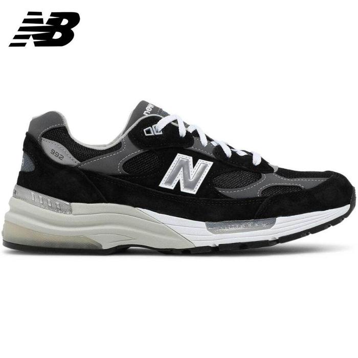 SEPATU NB NEW BALANCE 992 BLACK GREY WHITE