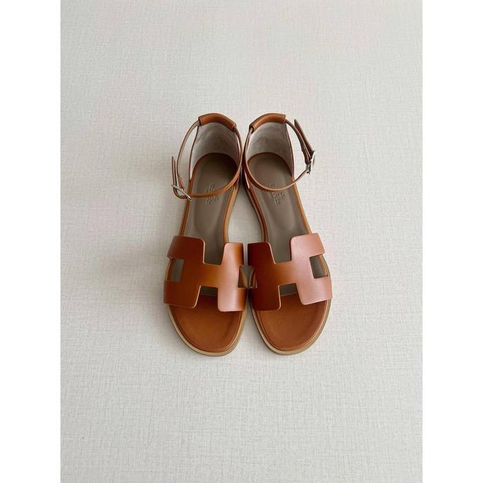 Santorini Sandal Naturel Gold