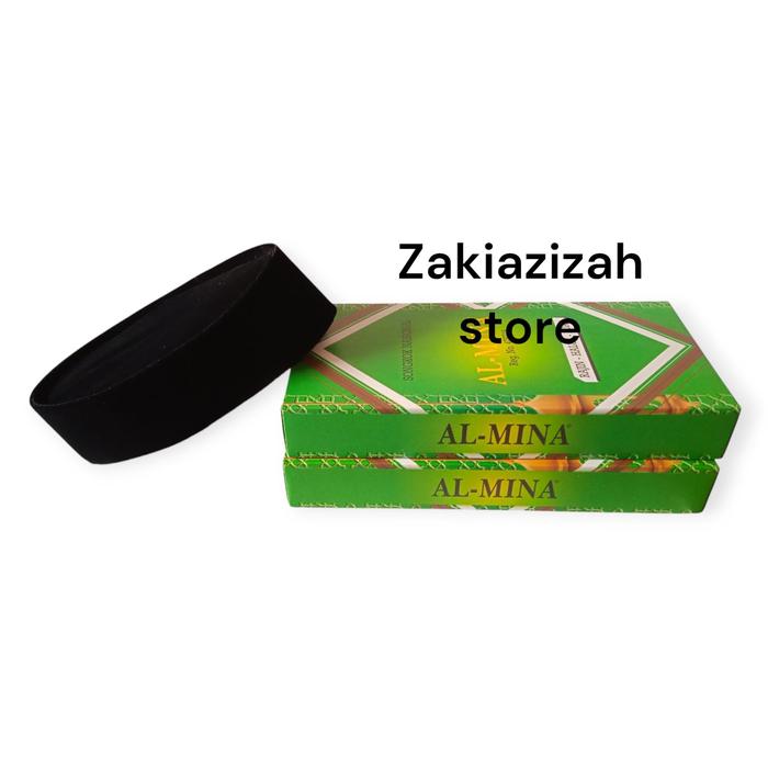 Songkok Al-mina/Kopiah al mina/Peci Al-mina/peci hitam untuk sholat