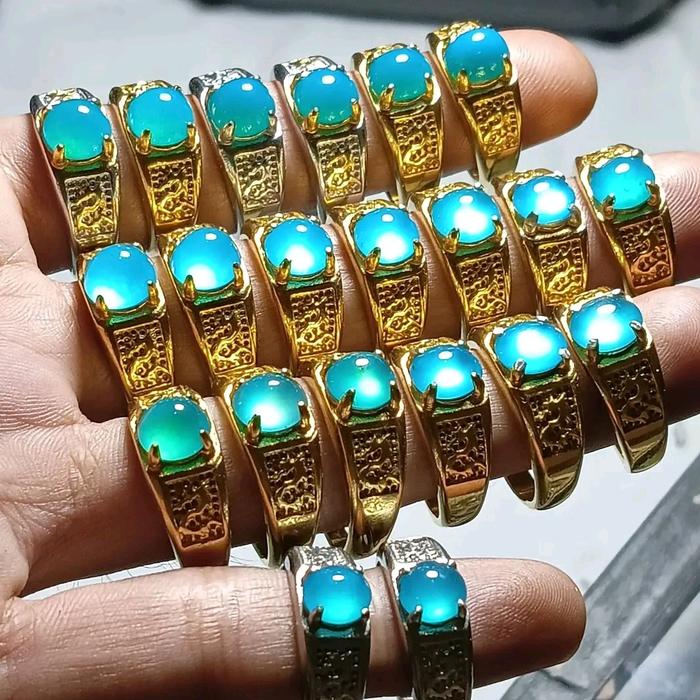 Batu Cincin Akik Bacan Doko Mejiko Super Kristal Giwang kantoran