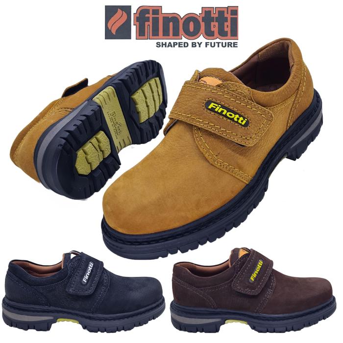 Sepatu kulit - Boots Velcro / Perepet Finotti N 8119