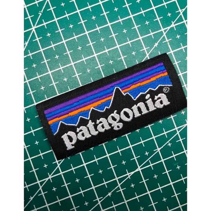 Terlaris PATAGONIA TAG LABEL WOVEN RAJUT BORDIR COTTON SUPER PREMIUM CO 1X DI KIRIM 600PCS