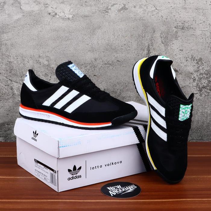 Adidas SL72 - LA Trainer OG Black White Hitam Putih France Series
