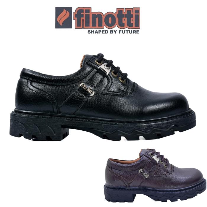 Sepatu kulit - Boots tali Finotti 97512