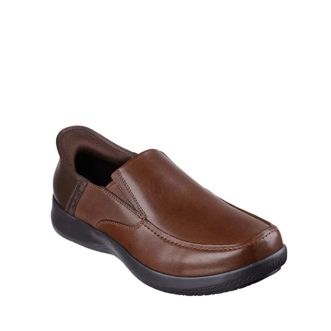 Sale!! Sepatu Pantofel Slip Ins Pria Original BNIB Skechers USA Arch Fit Carlin - Aldama