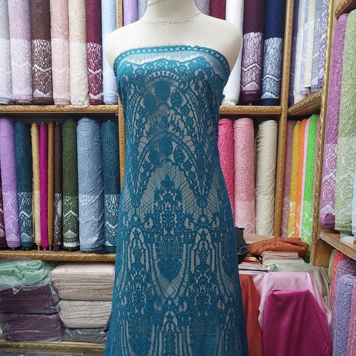 Kain Brokat Semi Francis Zara Katun Halus Lembut / Lace Semi Francis Cotton Quality Premium