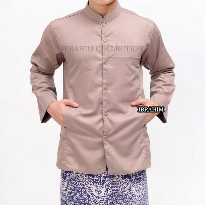 BAJU KOKO HAIBAH SEMI JAZ TEROMPAH / KOKO TEROMPAH POLOS EXCLUSIF / KOKO PANJANG PRIA DEWASA