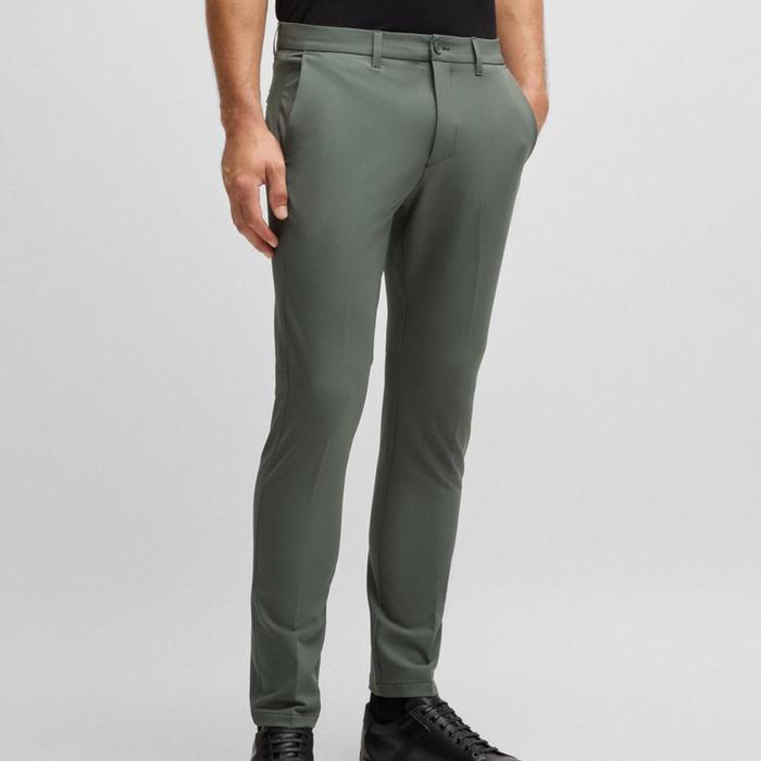 CELANA PRIA - HUGO BOSS TROUSERS SLIM FIT LIGHT GREEN ORIGINAL AUTHENTIC