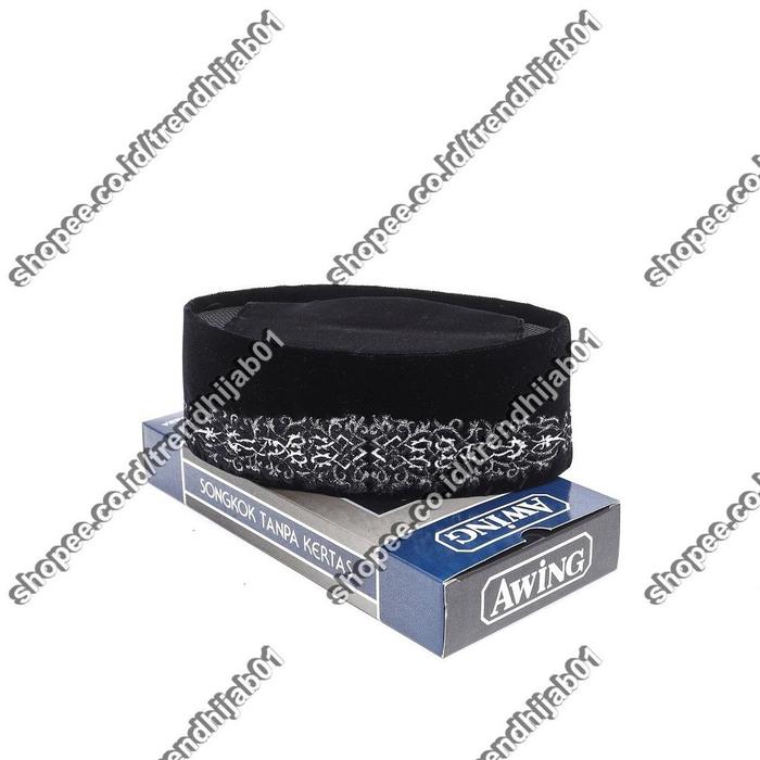 Songkok Awing Bordir Motif Zhavier Perak Peci Awing Original