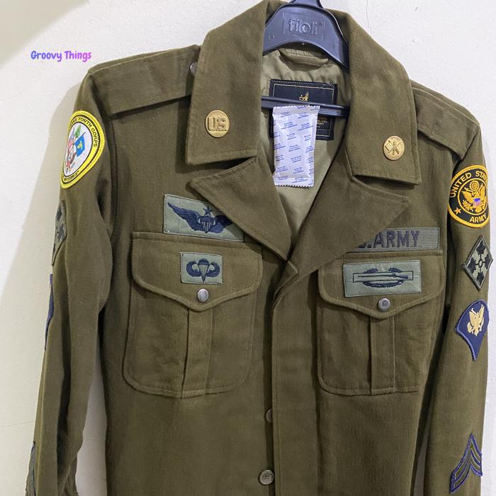 Vintage US Army - Military Custome Jacket " Harold Battle Dress Jacket" with armypatch original, val
