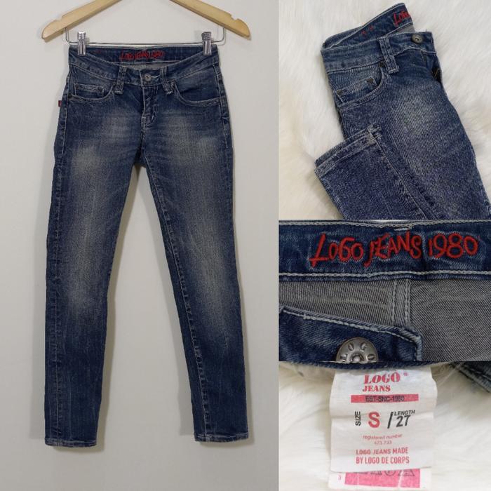Logo Jeans Celana Jeans Panjang Wanita
