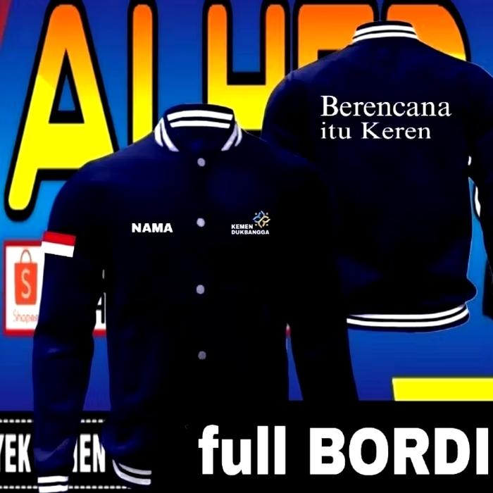 jaket bordir kemendukbangga jaket kemendukbangga jaket versity BKKBN jaket baseball BKKBN jaket peny