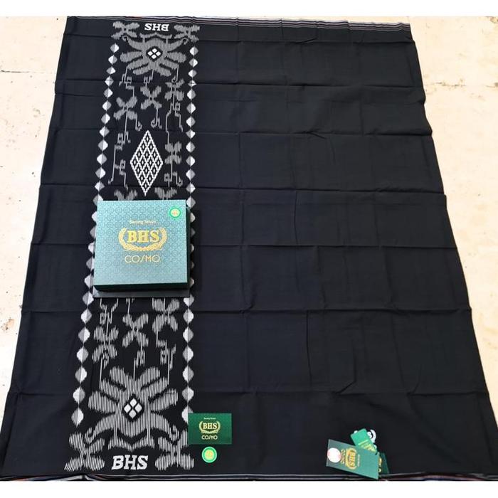 Sarung BHS Cosmo Polos Hitam GOLD bhs hitam polos bhs polos warna