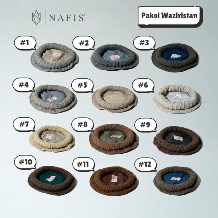 Pakol / Topi / Peci Waziristan original asli Peshawar All Size 57-58 Cm