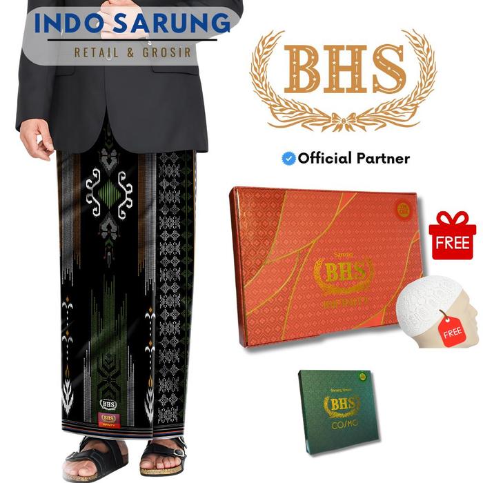 BHS INFINITY GOLD Sarung Premium Original | Offcial Ori Asli Murah Hitam Putih PKE Store