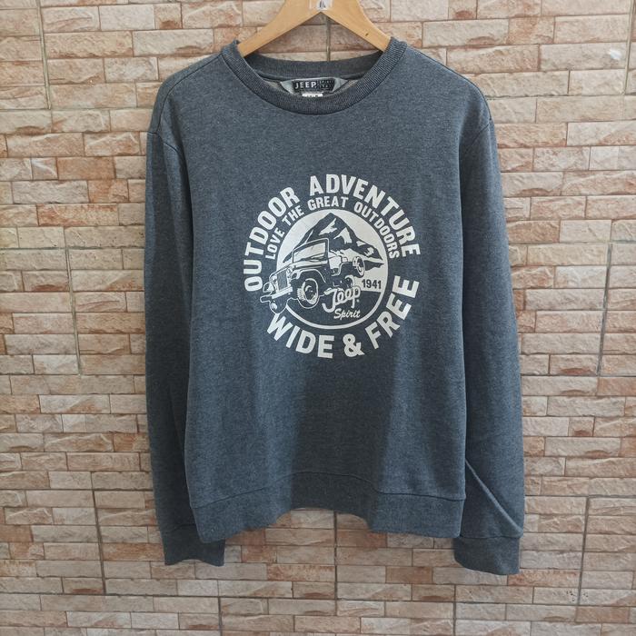 Sweater Crewneck Jeep Grey second