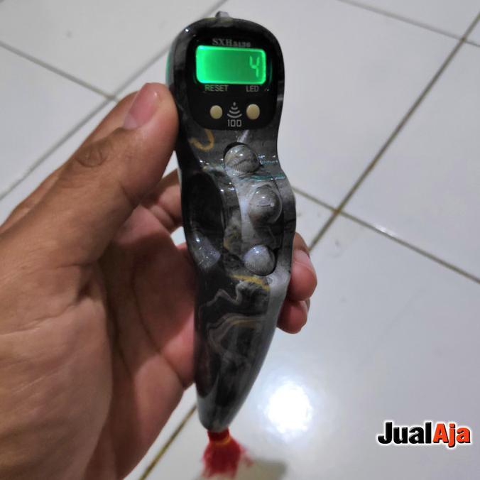 Tasbih Digital Motif Marmer Bunyi 100 + Lampu LED Premium Counter COD