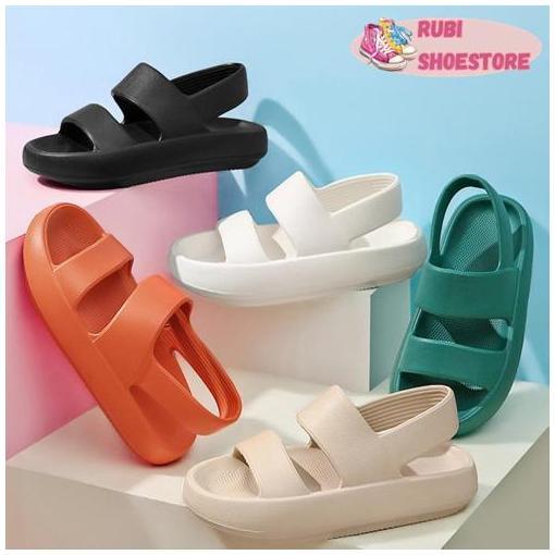 Wanita Sendal Platform Kasual Sandal Wanita Tinggi Ringan Anti Slip Wanita Kekinian Sepatu [Rubi Sho