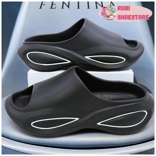 Sandal Platform Pria Sandal Slop Pria Sepatu Sandal Slide Pria Sendal Flat Selop Rumah Wanita [Rubi 