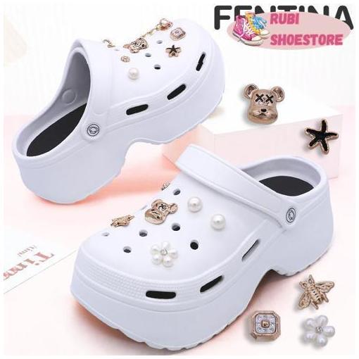 Sandal Kodok Dewasa Wanita Kekinian Sandal Fuji Sandal Baim Wedges Anti-selip Sandal Jelly [Rubi Sho