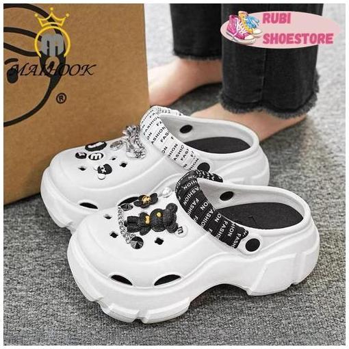 Sandal Sepatu Wegdes Wanita Sendal Baim Sandal Kodok Sendal Slip on Sepatu Fuji Wanita Selop EVA Rub