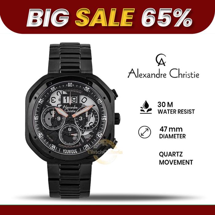 SALE Jam Tangan Pria Alexandre Christie AC 6468 MC BIPBA Original