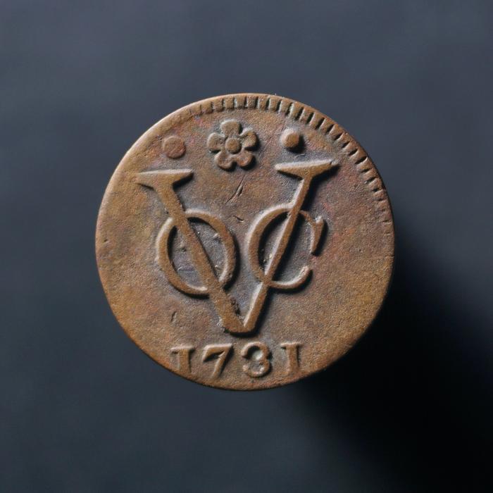 Uang Koin Kuno VOC 1 Duit Holland Tahun 1731 Ned Indie (Hindia Belanda)