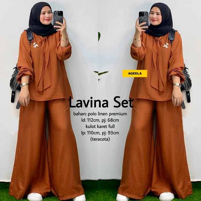 NEW LAVINA SET BAJU SETELAN WANITA DEWASA MODIS CANTIK TRENDY KEKINIAN