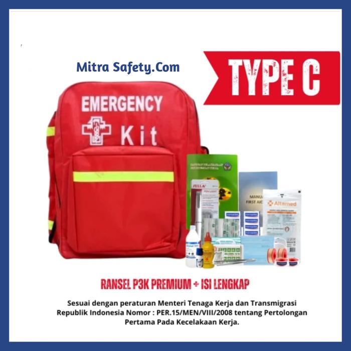 Tas Ransel Emergency Kit Lengkap+ Isi Obat Type C Lengkap