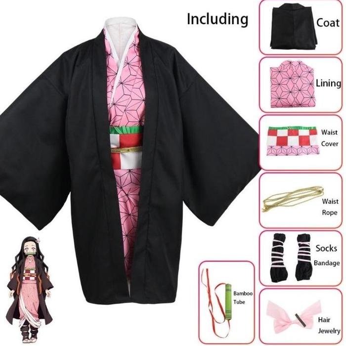 BERKUALITAS ( READY STOK ) CGCOS COSTUME SET KANAO SHINOBU NEZUKO TANJIRO GIYYU MITSURI KANROJI KIME